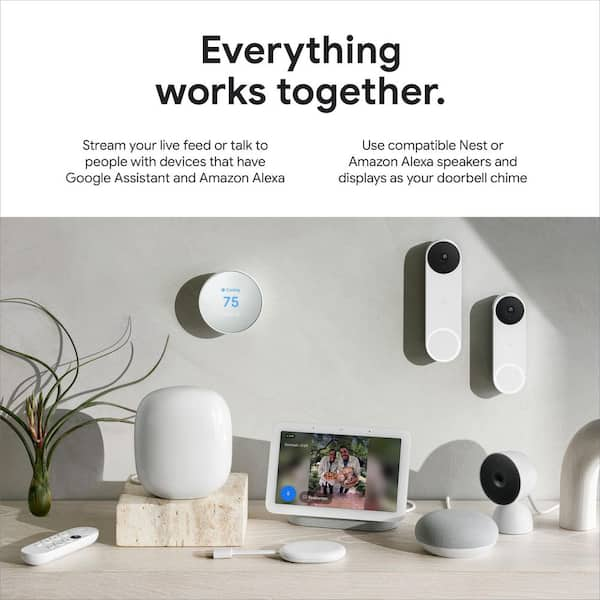 Google Nest Doorbell (Wired, 2nd Gen) - Ash GA03696-US - The Home