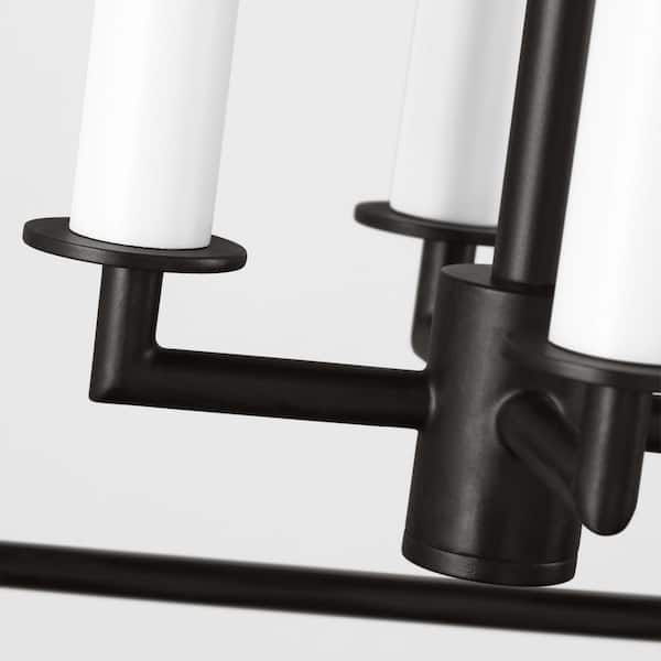 Generation Lighting - Viota Medium 4-Light Aged Iron Dining Room Entry Hallway Transitional Pendant Light