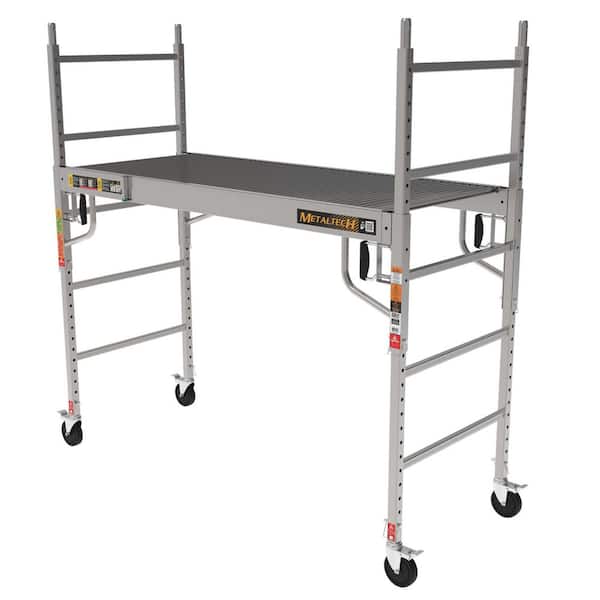 6 ft. Aluminum Portable Baker Scaffolding Alu Series with Caster Wheels 6.2 ft. H x 6.1 ft. L x 2.5 ft. D