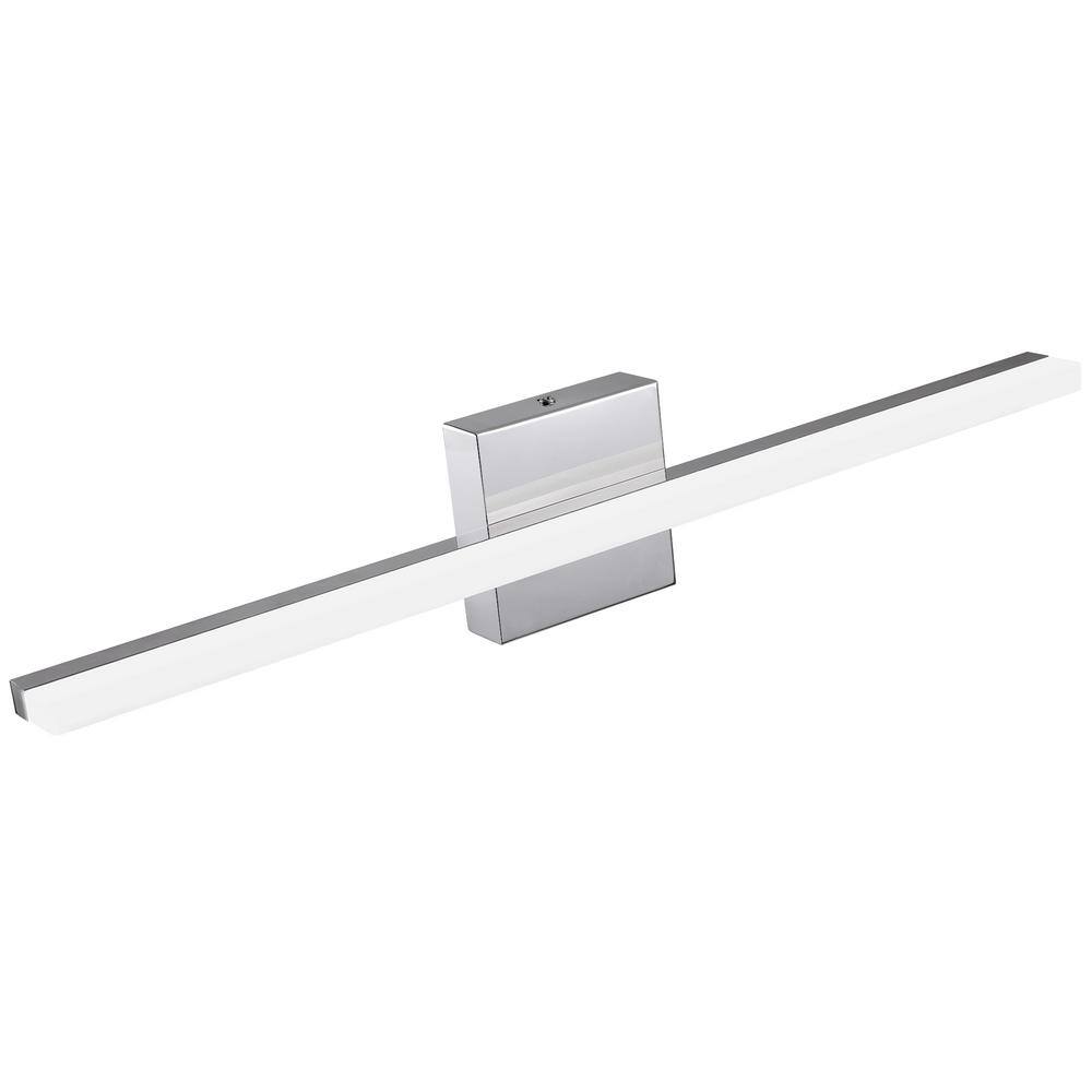 23.6 in. 1-Light 24-Watt 6500K Cool White Chrome Integrated LED Vanity Light Bar for Bathroom price history on PriceWatchPro
