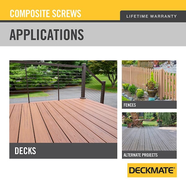 DECKMATE #10 2-1/2 in. Brown Star Pan-Head Wood Deck Screws 1 lb.-Box (71-Piece)