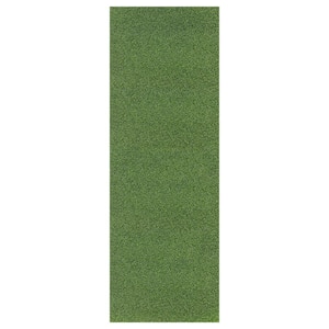 Golf Putting Green Waterproof Solid Indoor/Outdoor 3 ft. x 20 ft. . (3' X 20') Green Artificial Grass Runner Rug