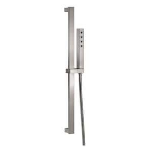 1-Spray Patterns 1.75 GPM 1.38 in. Wall Mount Handheld Shower Head with H2Okinetic in Lumicoat Stainless