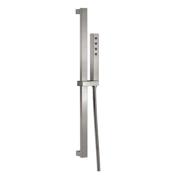 Delta 1-Spray Patterns 1.75 GPM 1.38 in. Wall Mount Handheld Shower Head with H2Okinetic in Lumicoat Stainless