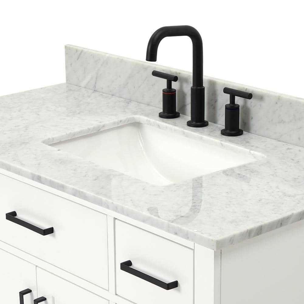 Hepburn 43" White Marble Top Single Basin Vanity