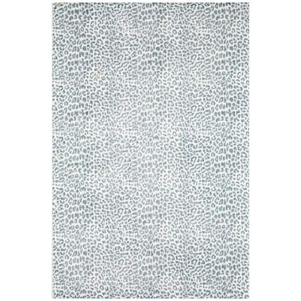 2 X 3 Gray Animal Print Runner Rug