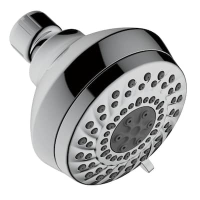 3-Spray 3-5/8 in. Single Fixed Shower Head Wall Mount in Chrome