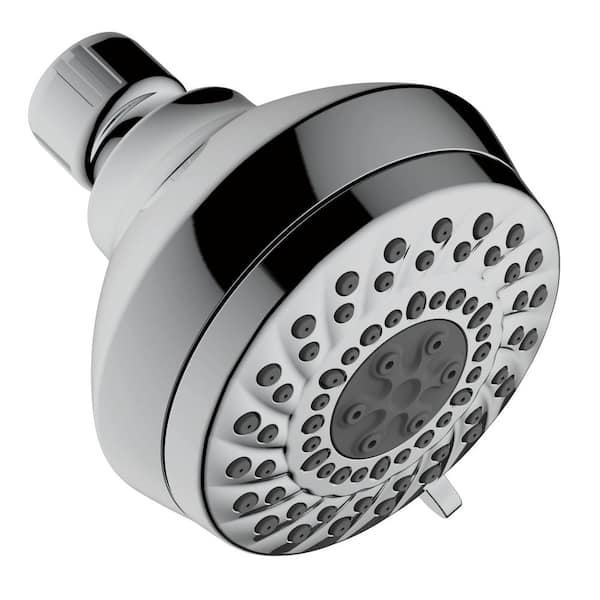 Delta 3-Spray Patterns 1.75 GPM 3.63 in. Wall Mount Fixed Shower Head ...