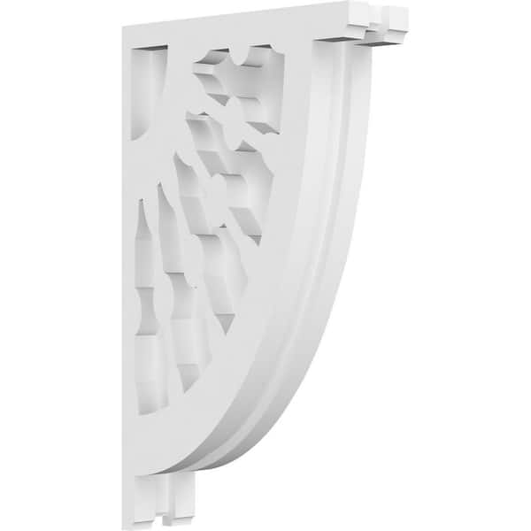 Ekena Millwork 1-7/8 in. x 11 in. x 6-1/2 in. PVC Classic Wagon Wheel Corbel