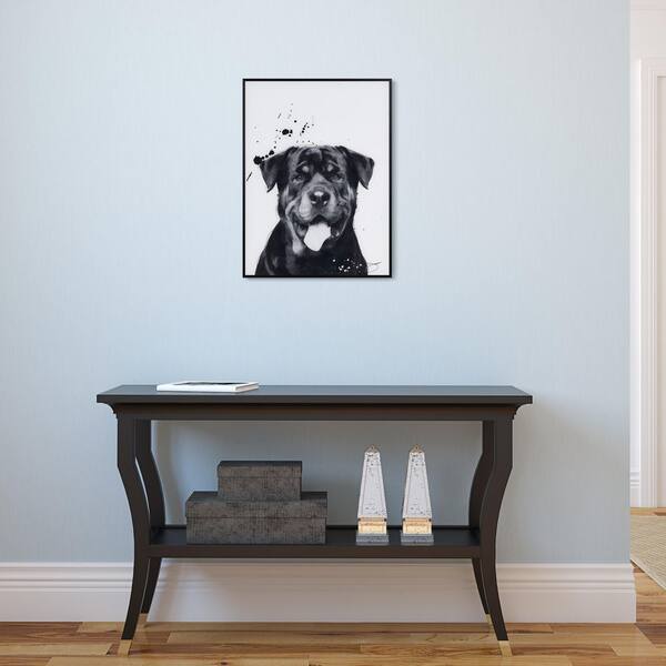 Empire Art Direct Poodle Pet Paintings on Printed Glass Encased with A  Black Anodized Frame, 24 x 18 x 1