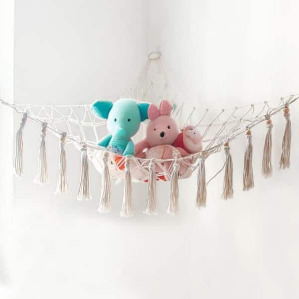 Wellco Boho Stuffed Animal Toy Corner Hammock