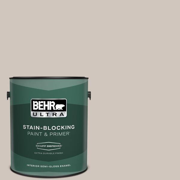 BEHR ULTRA 1 gal. #PWN-71 Smoked Umber Extra Durable Semi-Gloss Enamel Interior Paint & Primer