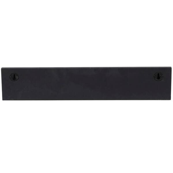 CosmoLiving by Cosmopolitan Black 2 Shelves Wood Wall Shelf with