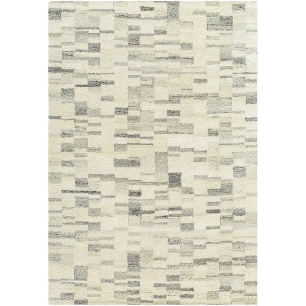 Max Beige Modern Abstract 8 ft. x 10 ft. Area Rug