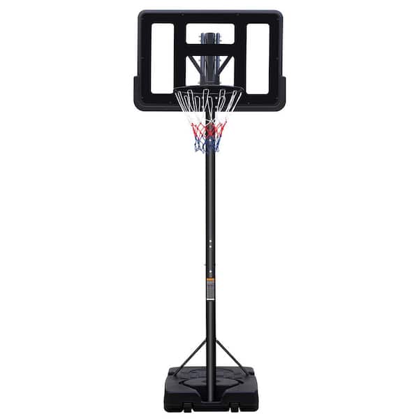 Sudzendf 6.6 ft. to 10 ft. Teenagers Portable Basketball Hoop Height Adjustable with 44 in. Backboard and Wheels
