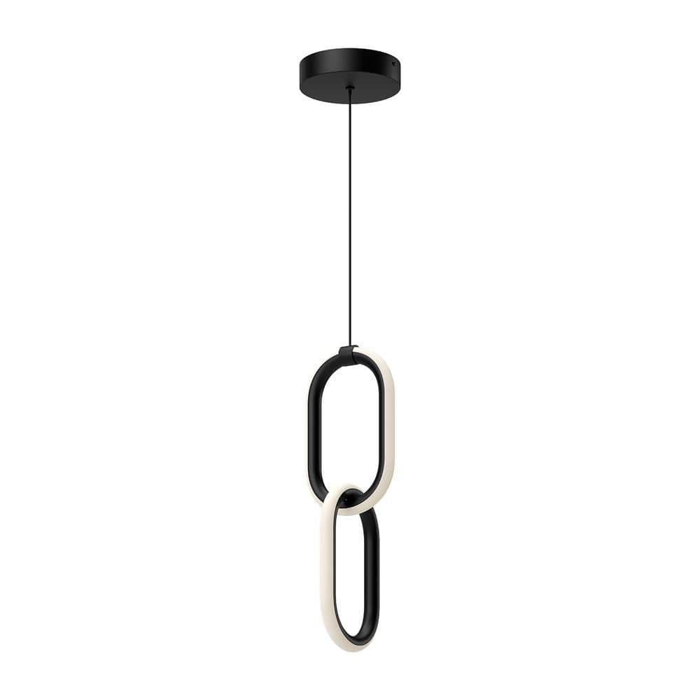 Airen 15 in. 1 Light 20-Watt Black Integrated LED Pendant Light price history on PriceWatchPro