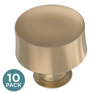 Drum 1-1/4 in. (32 mm) Modern Champagne Bronze Cabinet Knobs (10-Pack)