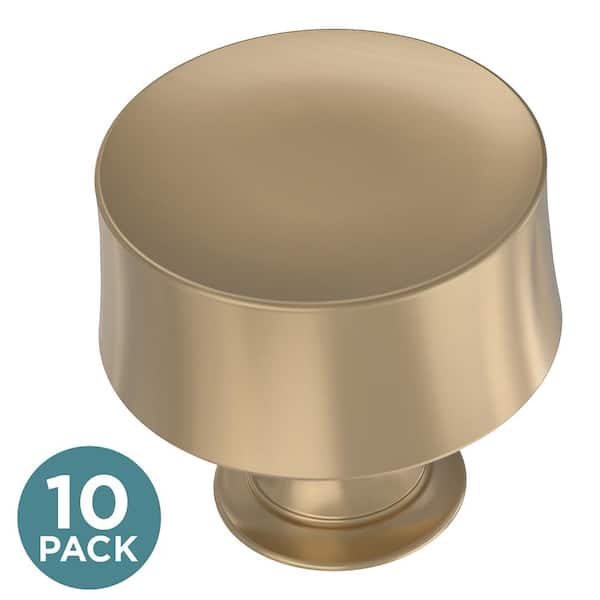 Liberty Drum 1-1/4 in. (32 mm) Champagne Bronze Round Cabinet Knob (10-Pack)