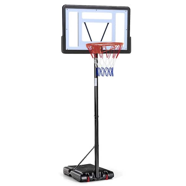 Tunearary 5.2 Ft-6.8 Ft Outdoor Adjustable Basketball Hoop with 32" Backboard & 16" Basket, Basketball Stand Wheels,Portable