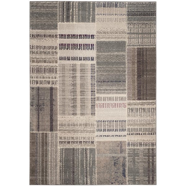 SAFAVIEH Monaco Grey/Multi 7 ft. x 9 ft. Geometric Area Rug