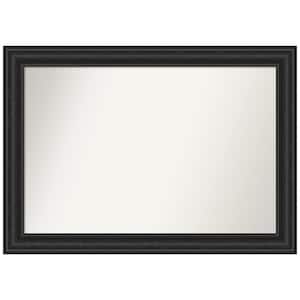 Shipwreck Black 41.5 in. x 29.5 in. Non-Beveled Rustic Rectangle Framed Wall Mirror in Black
