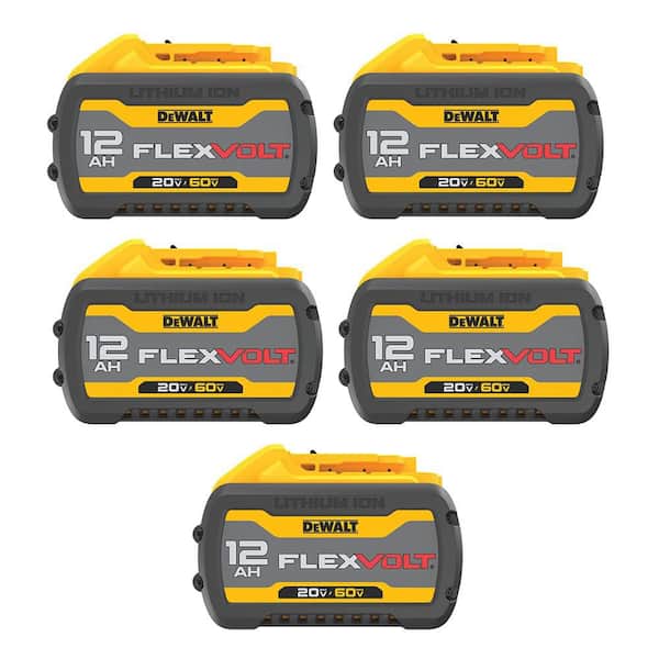20V/60V MAX FLEXVOLT Lithium-Ion 12.0Ah Battery (5 -Pack)
