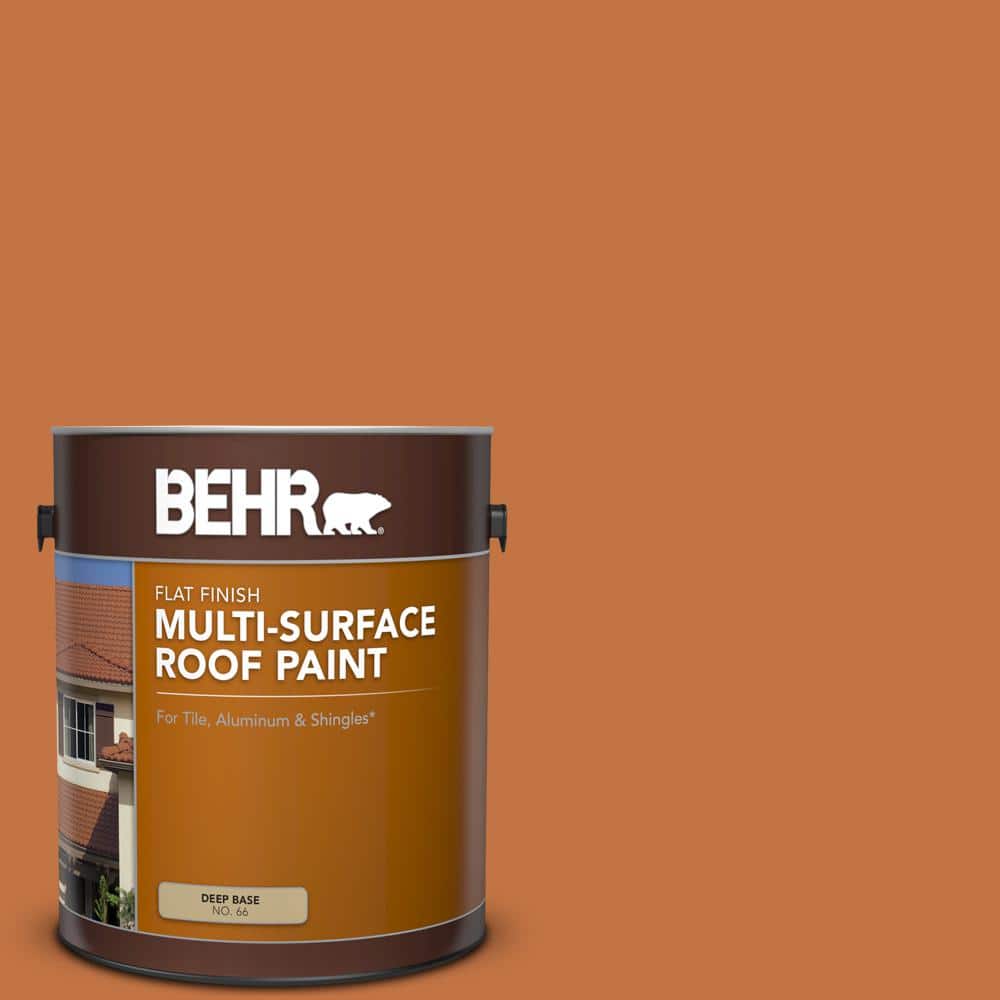 1 gal. #PPU3-02 Marmalade Glaze Flat Multi-Surface Exterior Roof Paint