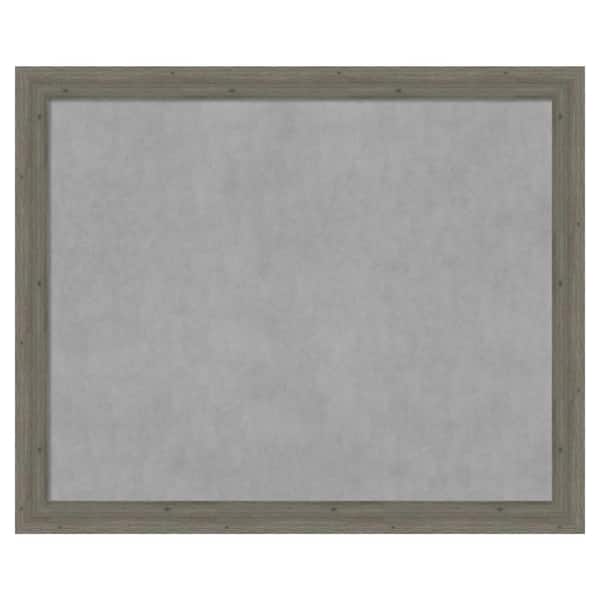 Amanti Art Fencepost Grey Narrow 45 in. x 37 in. Framed Magnetic Board