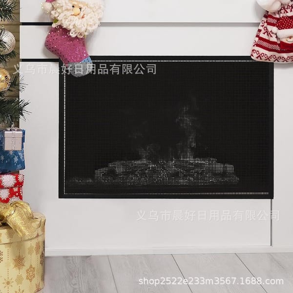 Wellco 39 in. x 32 in. Fibreglass Mesh Velcro Fireplace Screen