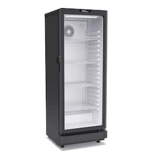 7.1 cu. ft. Commercial Upright Display Refrigerator Glass Door Beverage Cooler in Black