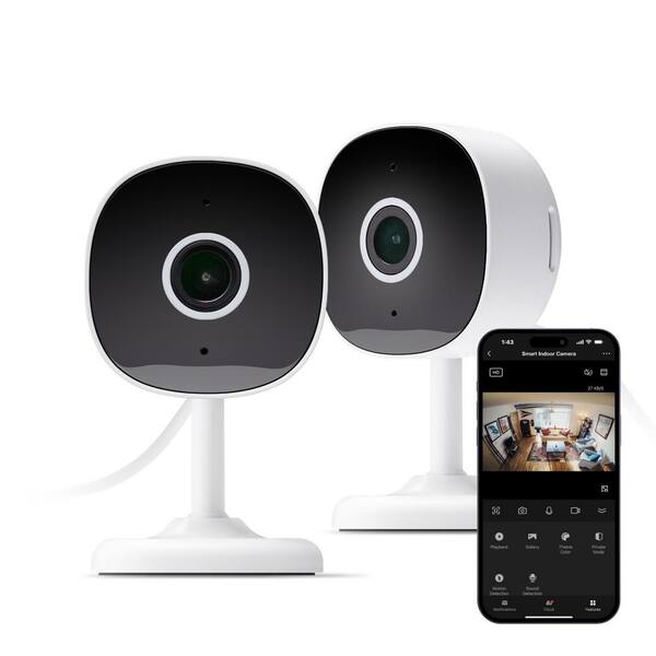thumbnail image 2 of Geeni LOOK 1080p HD Smart Wi-Fi Security Camera System With Night Vision Motion Detection 2-Way Audio No Hub Required (2-Pack) GN-CW028-999 - The Home Depot 2 of 14