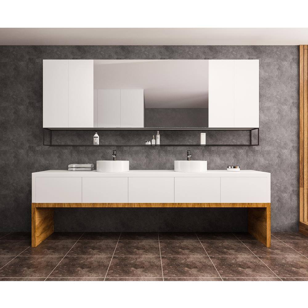 Altair 18.3'' White Ceramic Circular Bathroom Sink with Overflow