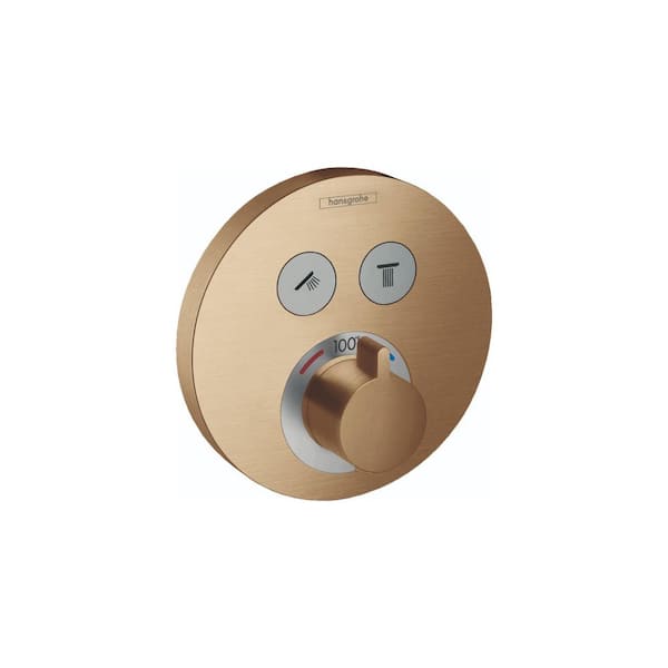 Shower Select S Single-Handle Shower Trim Kit in Brushed Bronze (Valve Not Included)