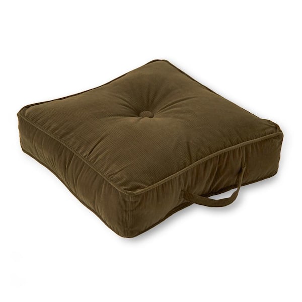 Omaha Sage Microfiber 21 in. x 21 in. Square Floor Pillow