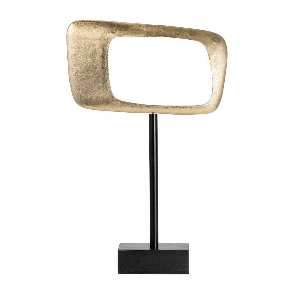 Gold 14.25 in. x 21.75 in. Metal Rhombus on Stand Sculpture price history on PriceWatchPro