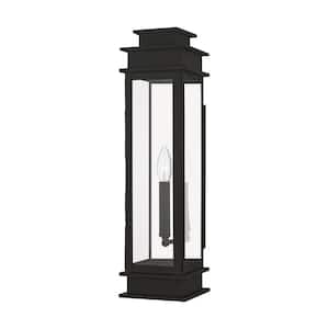 Stickland 20.25 in. 1-Light Bronze Outdoor Hardwired Wall Lantern Sconce with No Bulbs Included
