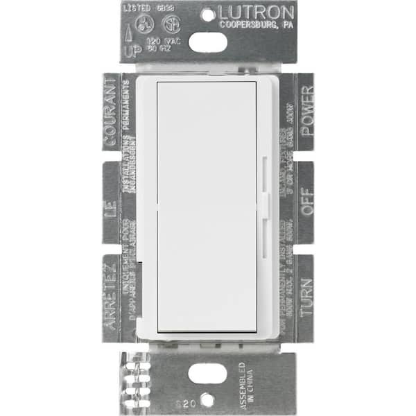 Lutron Diva Dimmer for Incandescent and Halogen, 600-Watt, Single-Pole or 3-Way, White