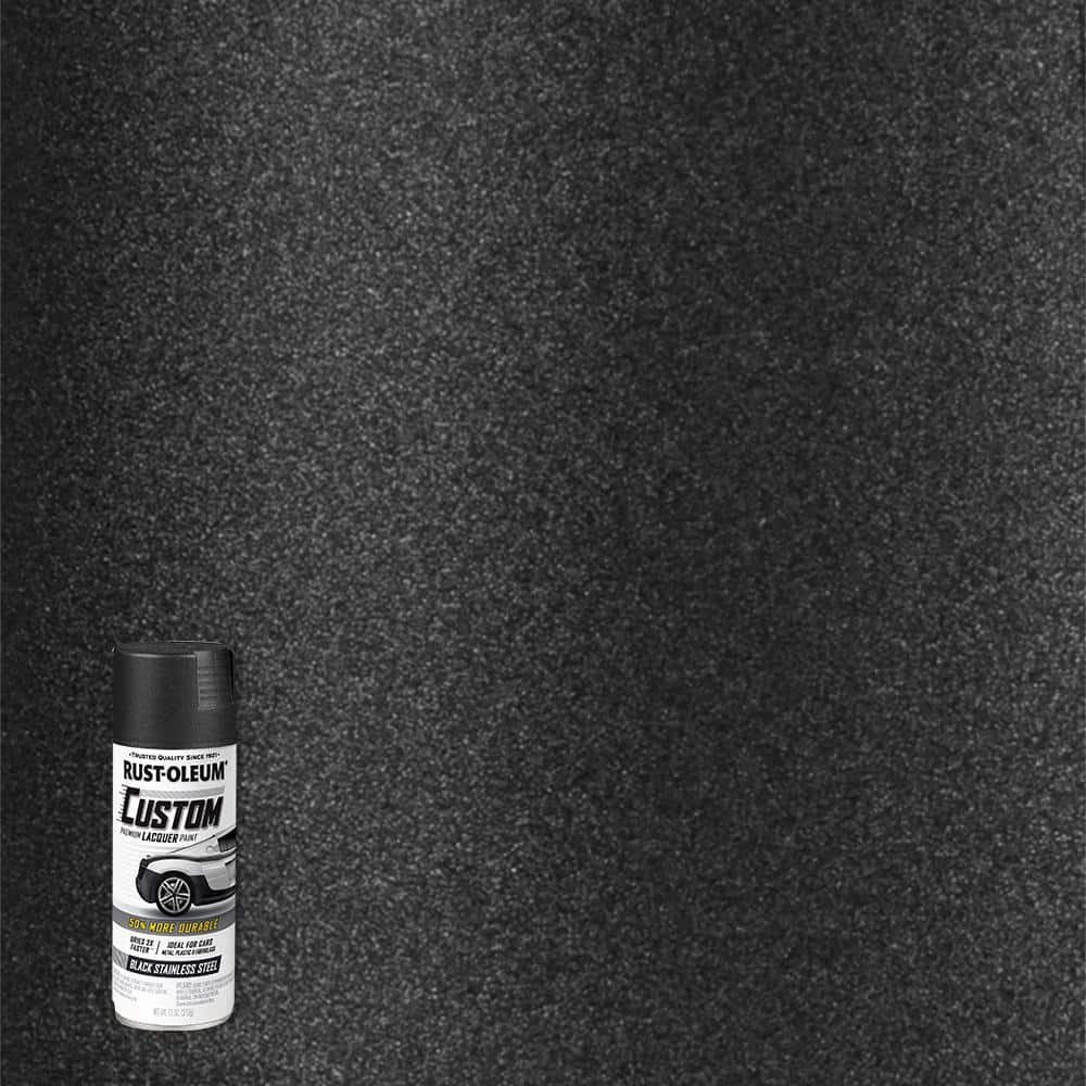Rust-Oleum 343346 Automotive Custom Chrome Spray Paint, 10 oz, Black