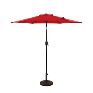 7.5 ft. Steel Market Patio Umbrella in Red