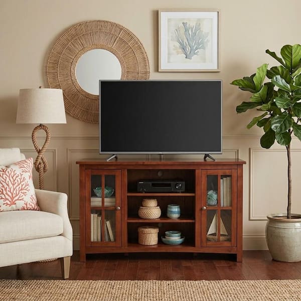 International Concepts 48 in. Espresso Wood TV Stand Fits TVs Up