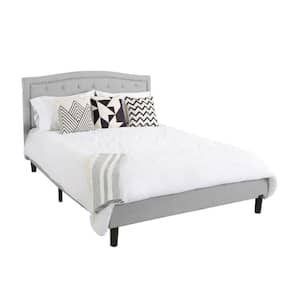 Marly Grey Tufted Upholstered Bed, Queen