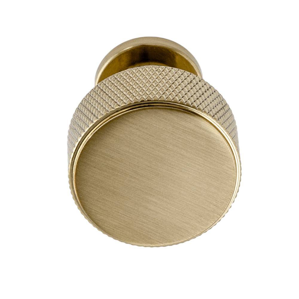 Kent Satin Brass Round Knurled Cabinet Knob Multipack