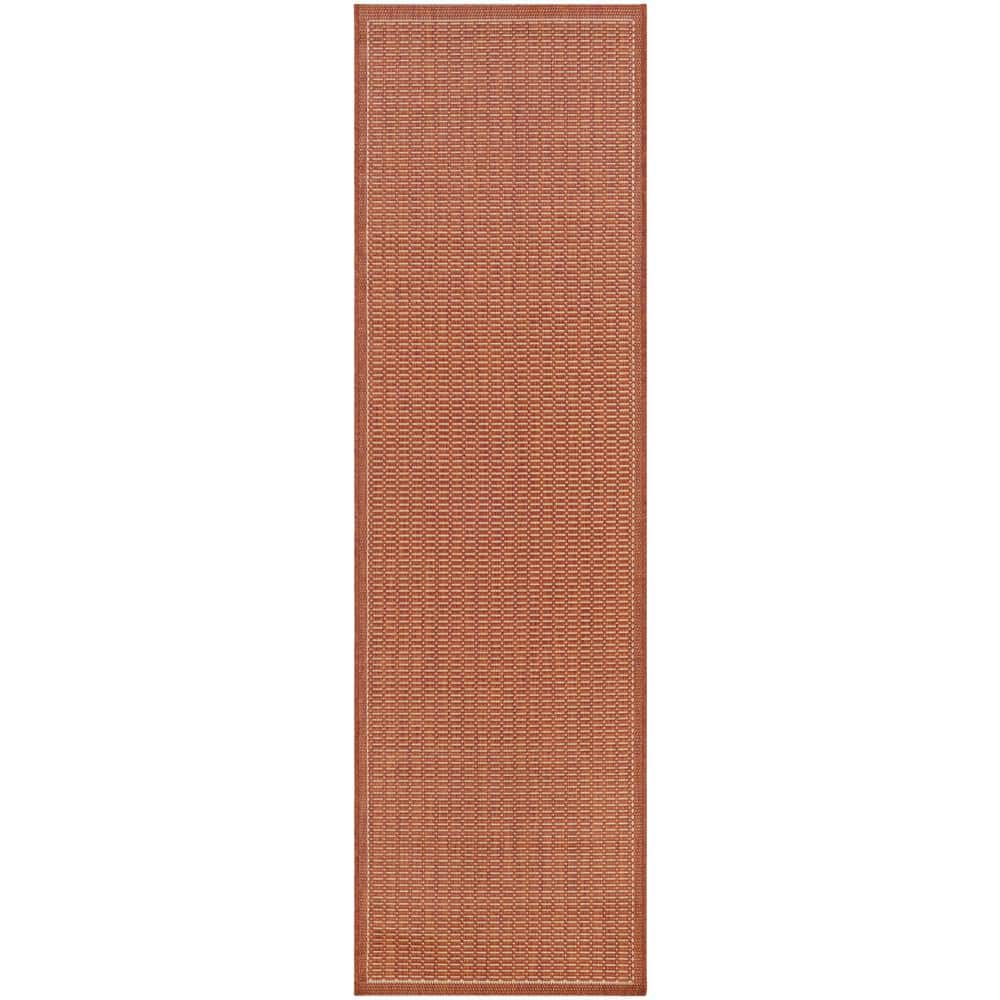 Reviews for Couristan Recife Saddle Stitch Terracotta-Natural 2 ft