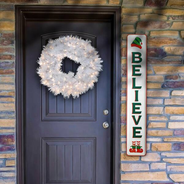 47 " Believe Vertical Holiday Wall Sign