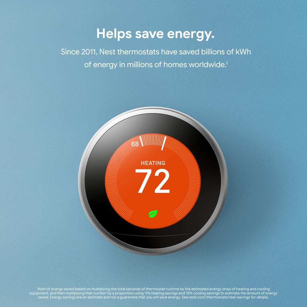 Nest Learning Thermostat - Smart Wi-Fi Thermostat - White