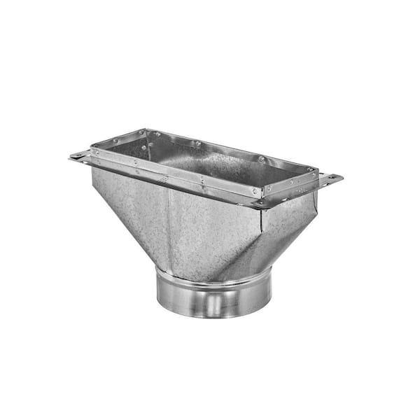 Master Flow 12 in. x 6 in. to 6 in. Universal Register Box with Flange