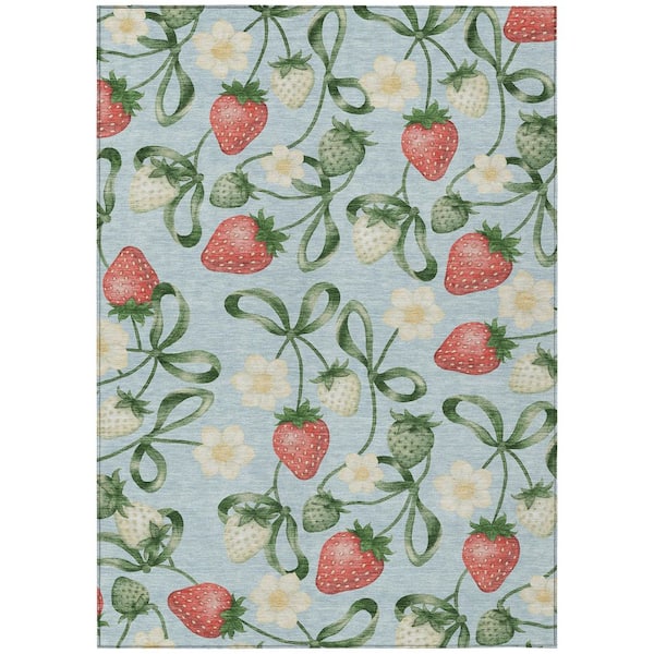 Chantille Machine Washable Indoor/Outdoor Abstract ACN2864 Sky 10 ft. x 14 ft. Area Rug
