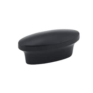 Harlem Collection 1-3/4 in. (44 mm) x 3/4 in. (19 mm) Matte Black Contemporary Cabinet Knob