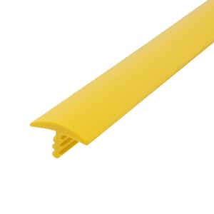 5/8 in. Yellow Flexible Polyethylene Center Barb Hobbyist Pack Bumper Tee Moulding Edging 25 ft. long Coil