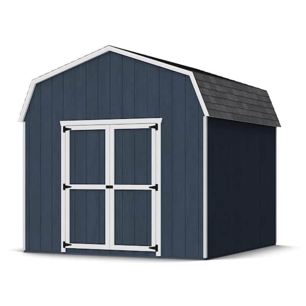 Value Gambrel 10 ft. x 10 ft. Outdoor Wood Storage Shed Precut Kit with 6 ft. Sidewalls and Floor (100 sq. ft.)